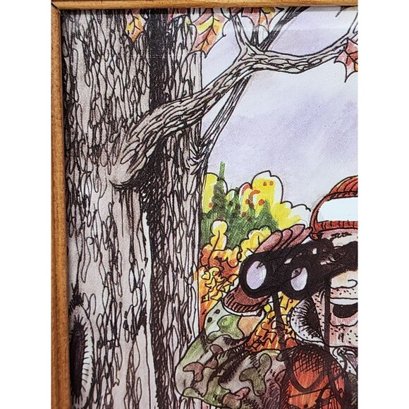 Vintage T. Huff Painting Of Hunter Deer 4Wheeler Cross‎ Bow Fall Scene - Picture 6 of 7